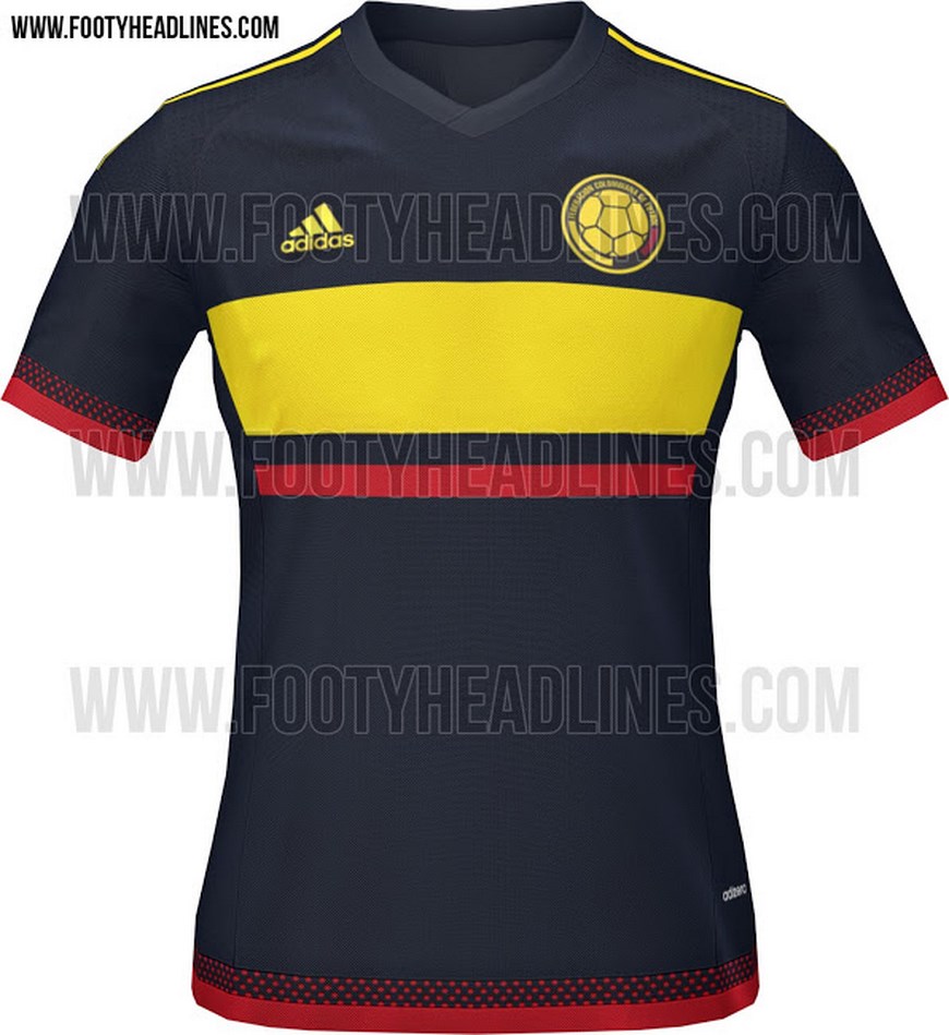 FOTOS: Que te parecen las nuevas camisetas de la Selección Colombia para la Copa América. 2 Camiseta de La Selección Colombia de Fútbol - Foto www.footyheadlines.com