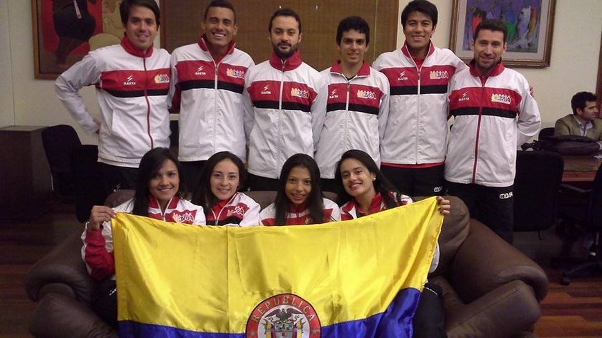 Colombia campeona suramericana de mayores de Squash. 1 Selección Colombia mayores de Squash - Foto COC