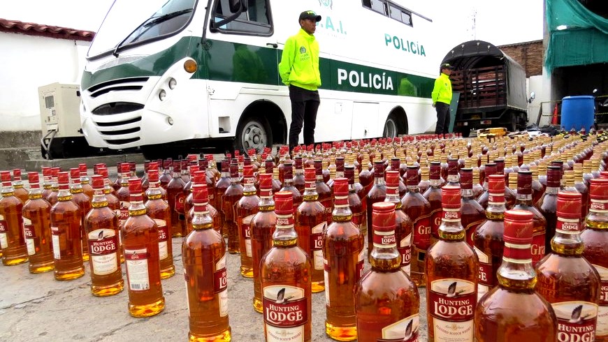 incauta botellas licor