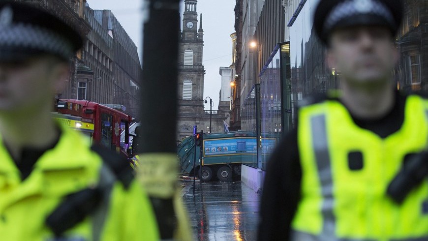 camión de basura en Glasgow 1
