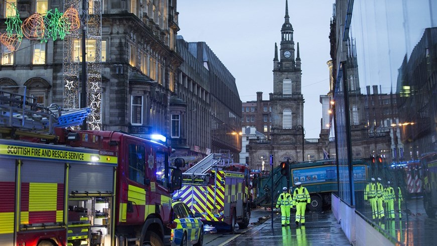 camión de basura en Glasgow 2