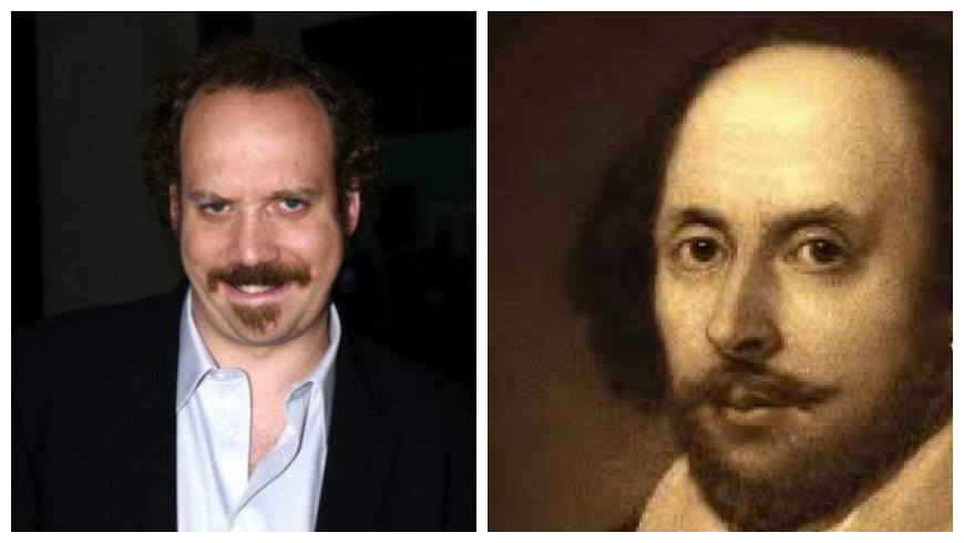 El actor Paul Giamatti es parecido al escritor al escritor William Shakespeare