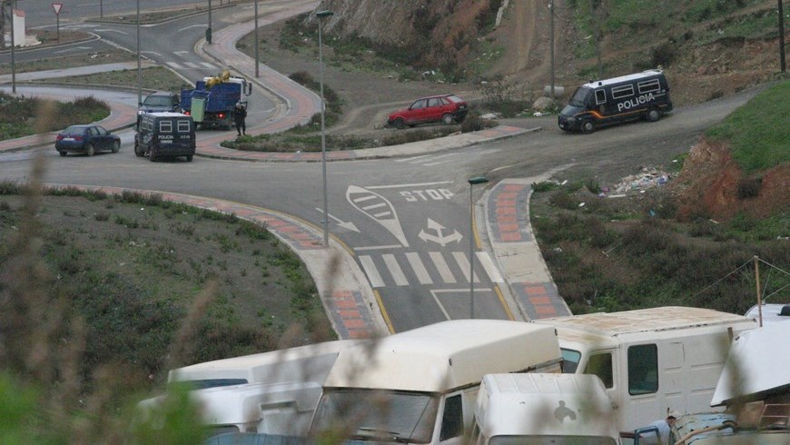 Controles policiales en Ceuta. EFE/Archivo