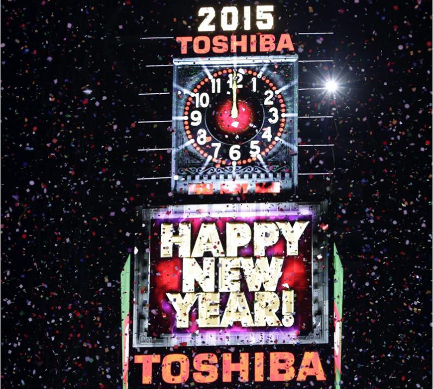 Celebraciones de Año Nuevo en Times Square en Nueva York hoy, jueves 1 de enero de 2014. EFE