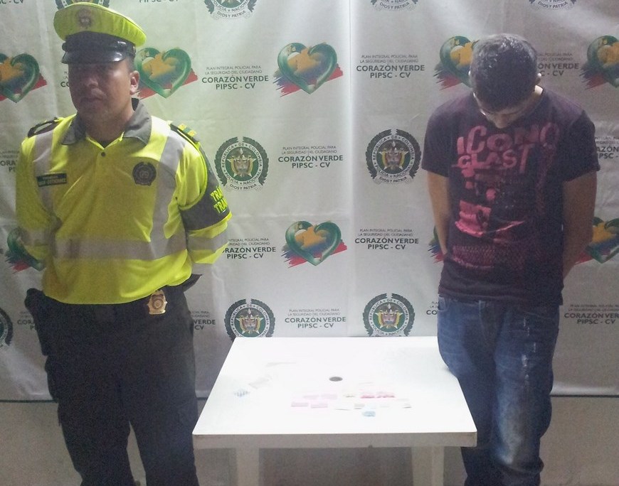 Capturado por transportar anfetaminas y cocaína rosada en Rionegro 2 Foto: Policía Antioquia