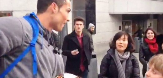 CR7 se disfrazó de indigente para sorprender a un niño