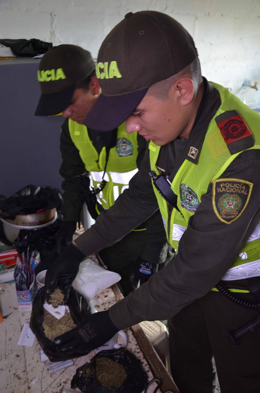 Un laboratorio urbano de estupefacientes fue desmantelado por la Policía en Manrique 5 Foto: Policía Metropolitana