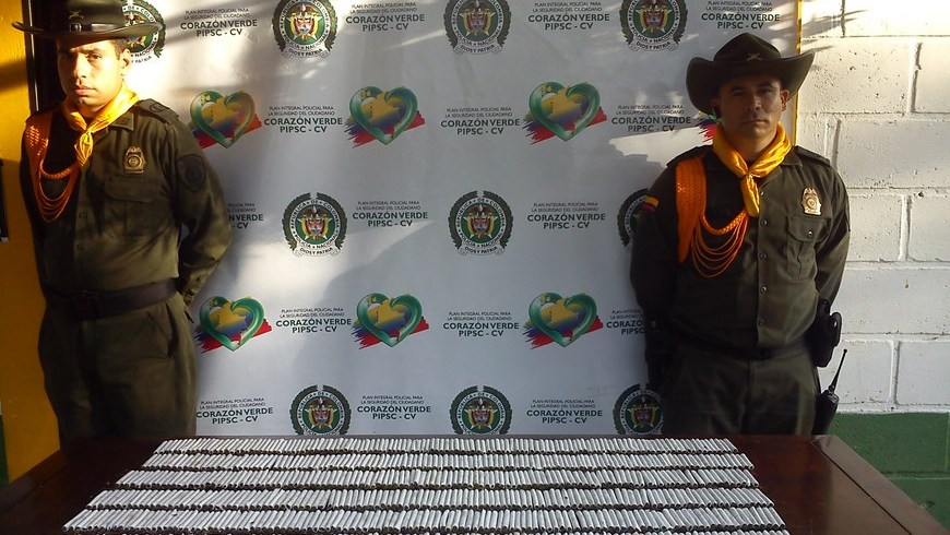 Policía incautó 1.030 cigarrillos de marihuana en San Jerónimo 3 Foto: Policía Antioquia