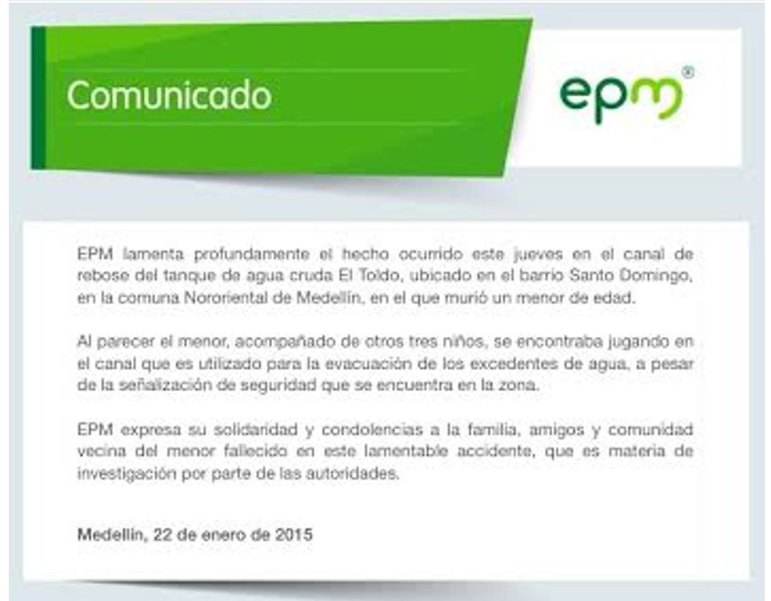 comunicado epm