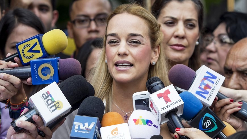 La esposa de Leopoldo López, Lilian Tintori.