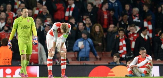 Arsenal, una vez más al borde de la eliminación en octavos de Champions