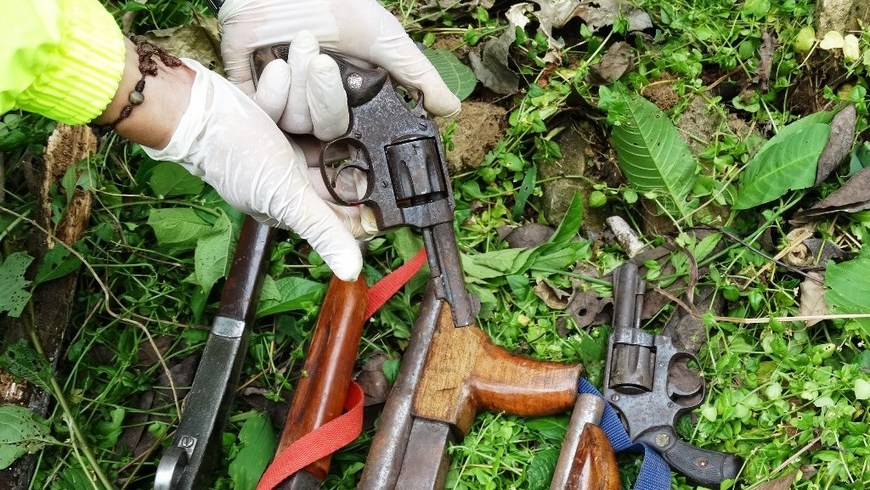 Caleta con armas encontrada en Támesis era de las extintas AUC 4 Foto: Policía Antioquia