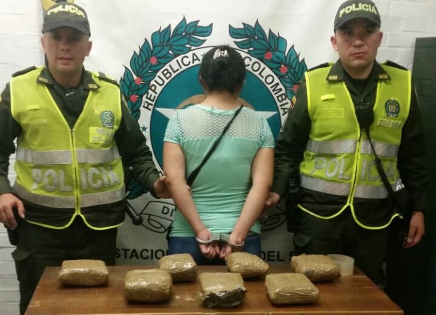 Capturada en la Terminal del Sur. Foto: Policía Metropolitana