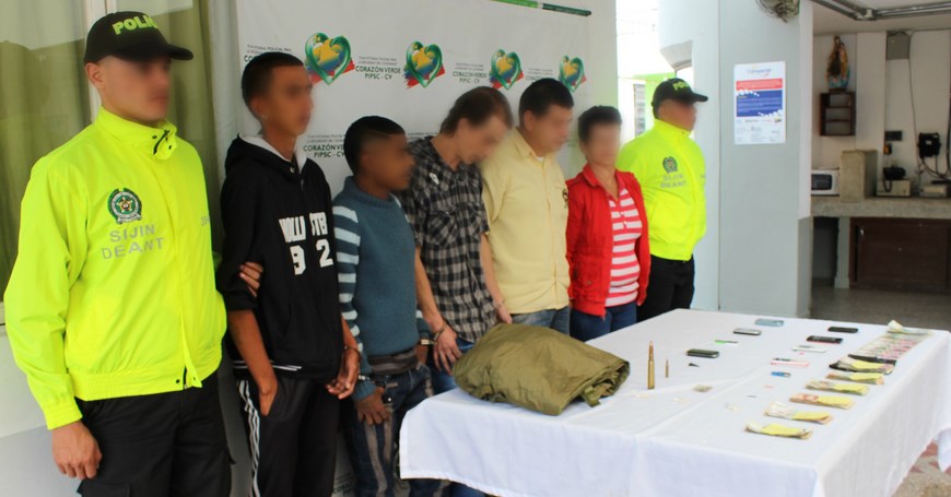 Capturados siete presuntos miembros de la red criminal de 'Mono Amalfi' 3 Foto: Policía Antioquia
