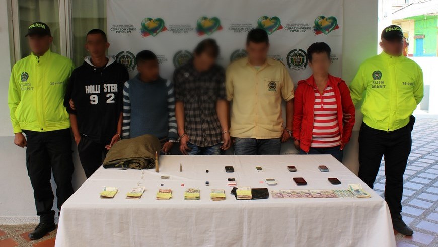 Capturados siete presuntos miembros de la red criminal de 'Mono Amalfi' 2 Foto: Policía Antioquia