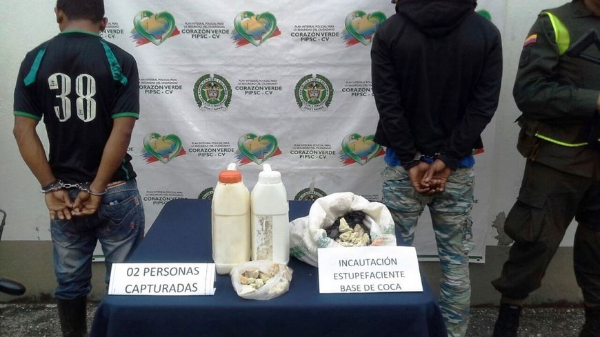 Capturados con 5 kilos de base de coca en Cáceres 3 Foto: Policía Antioquia