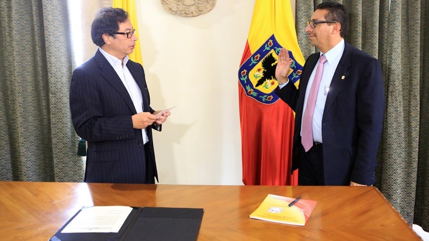 Posesión del nuevo rector de la Universidad Distrital. Foto: Diego Bautista / Alcaldía Mayor de Bogotá