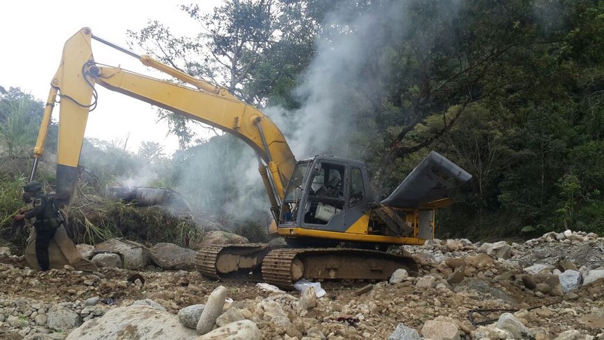 Seis capturas dejó operativo contra la minería ilegal en Rionegro 4 Foto: Cortesía