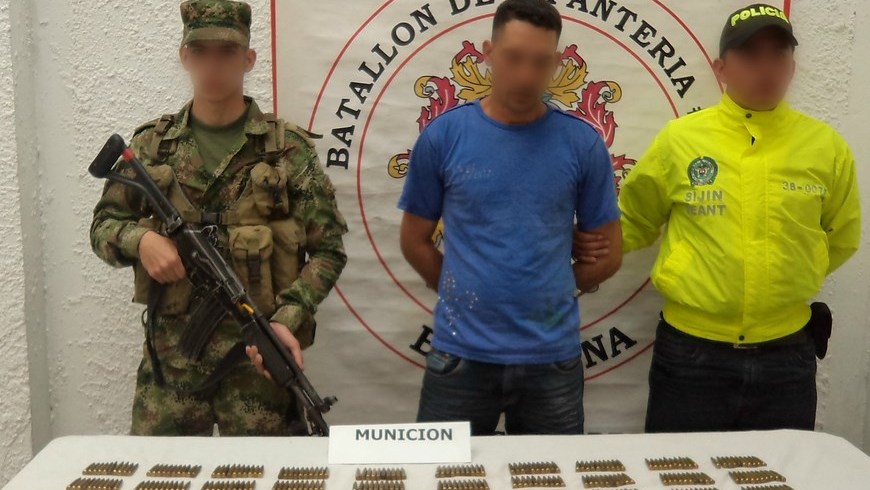 Lo capturaron con munición para el Eln en Anorí 2 Foto: Policía Antioquia