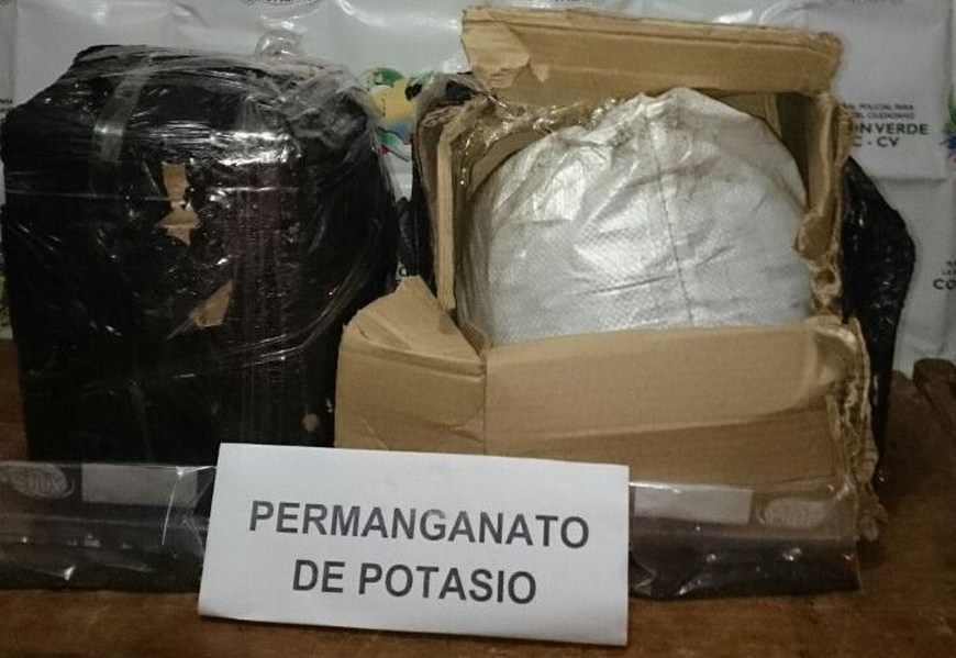Capturado en Cañasgordas por transportar químicos para procesar estupefacientes 2 Foto: Policía Antioquia