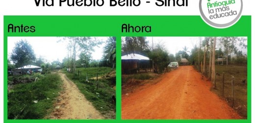 Gobernación invirtió $136 millones en mejoramiento de una vía en Pueblo Bello