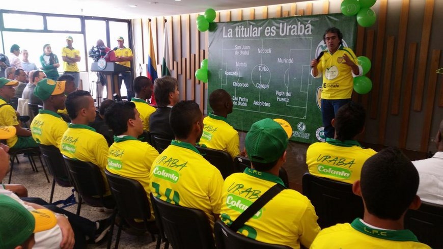 Leones FC fue presentado oficialmente en Urabá 2 Fotografía tomada de Twitter @GobAntioquia