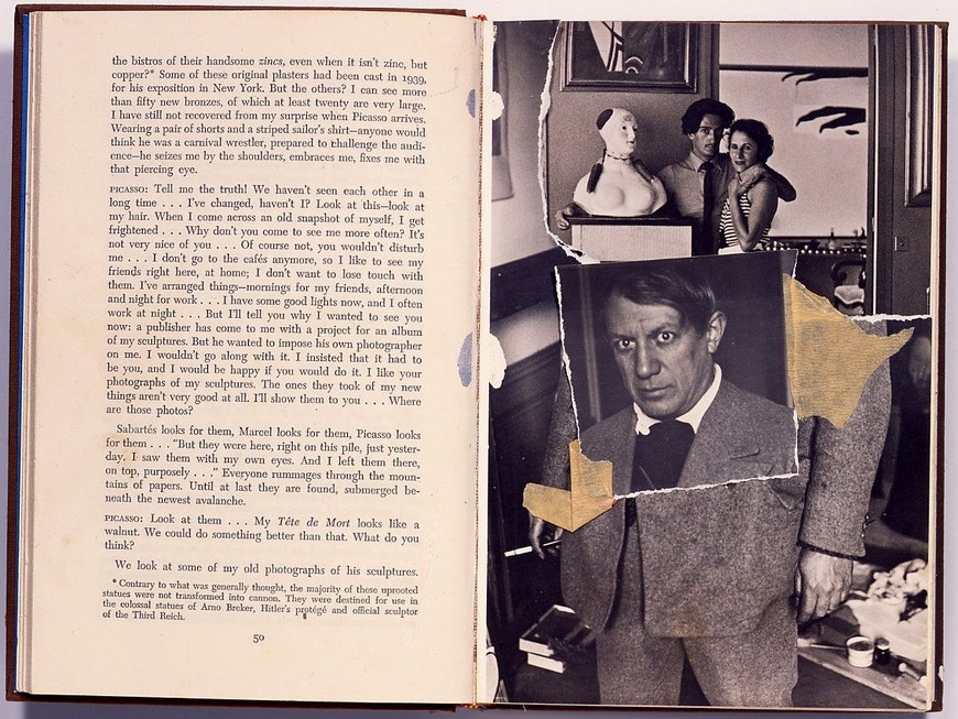 Reproducción facilitada por la editorial Elba de un collague realizado por Salvador Dalí y dedicado a Picasso, que aparece en el libro "Picasso y yo", que recoge por primera vez el epistolario entre Dalí y Picasso, editado por Víctor Fernández. EFE