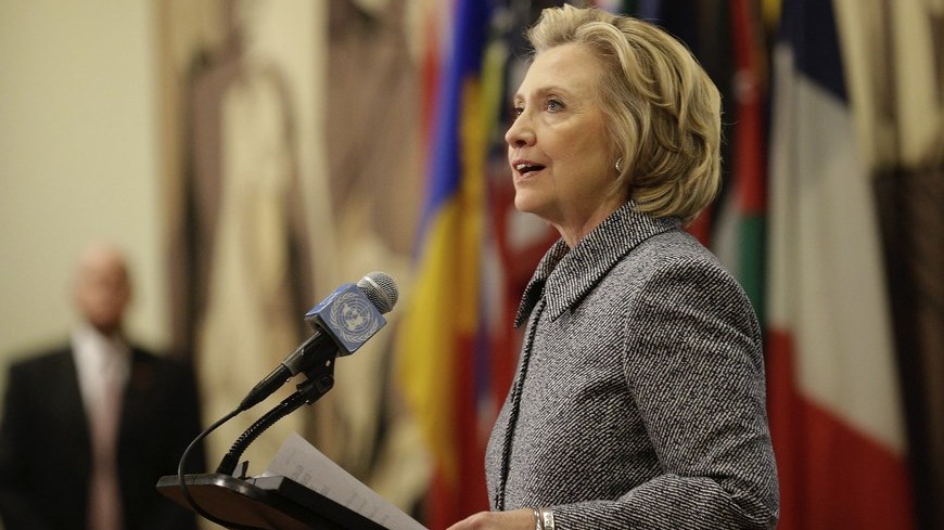 La precandidata presidencial, Hillary Clinton.
