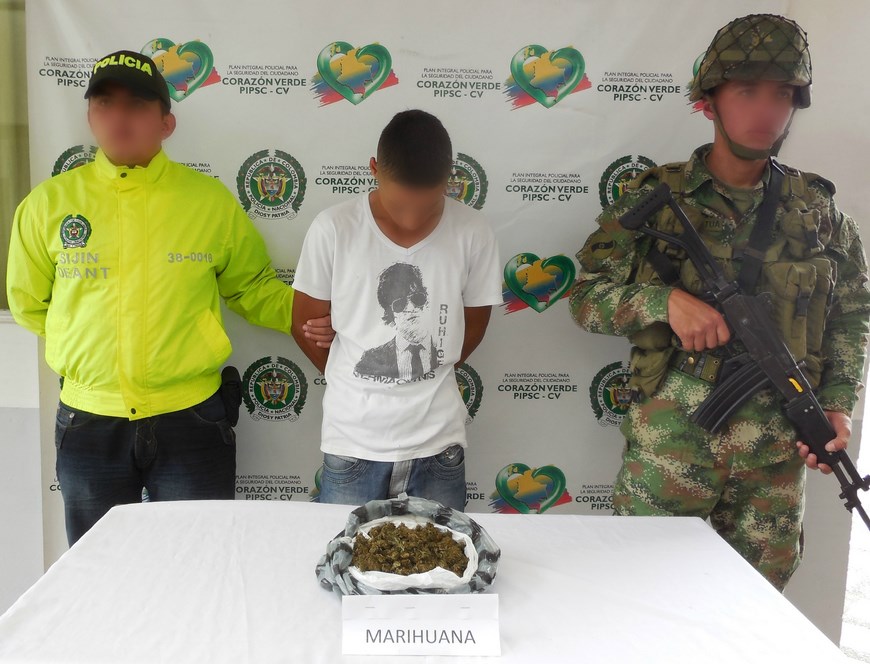 Lo cogieron con marihuana en Amalfi 2 Foto: Policía Antioquia