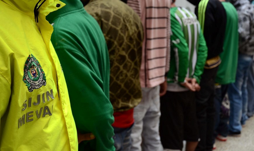 Momento del operativo de captura. Foto: Policía Metropolitana