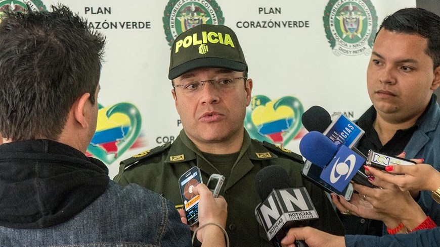 Coronel Wilman Chavarro, comandante Operativo de la Policía Metropolitana.