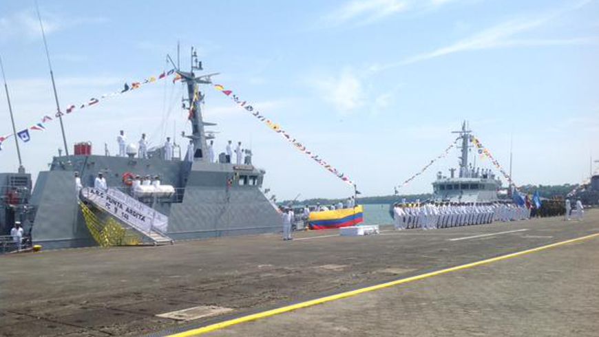 Colombia añade dos patrulleras de fabricación surcoreana a flota en Pacífico