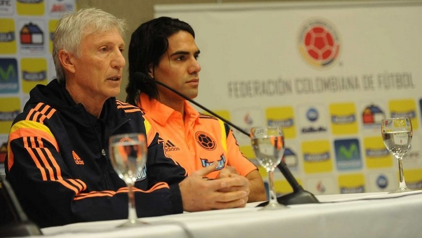 "Falcao está intacto": Pékerman 2 En la imagen, el seleccionador de Colombia, José Pekerman (i), junto al delantero Radamel Falcao (d). EFE.
