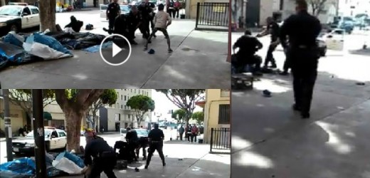 Video: Policías estadounidenses asesinan a un habitante de calle en California