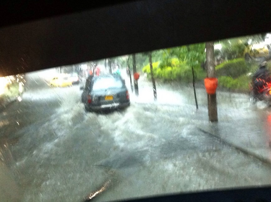Inundación en El Poblado.