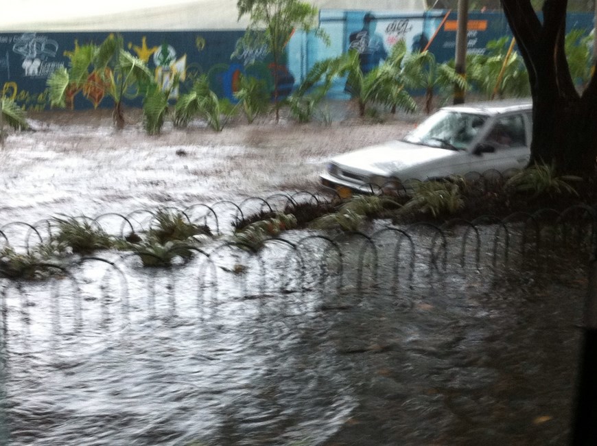 Inundación en El Poblado.