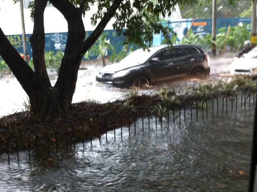 Inundación en El Poblado.