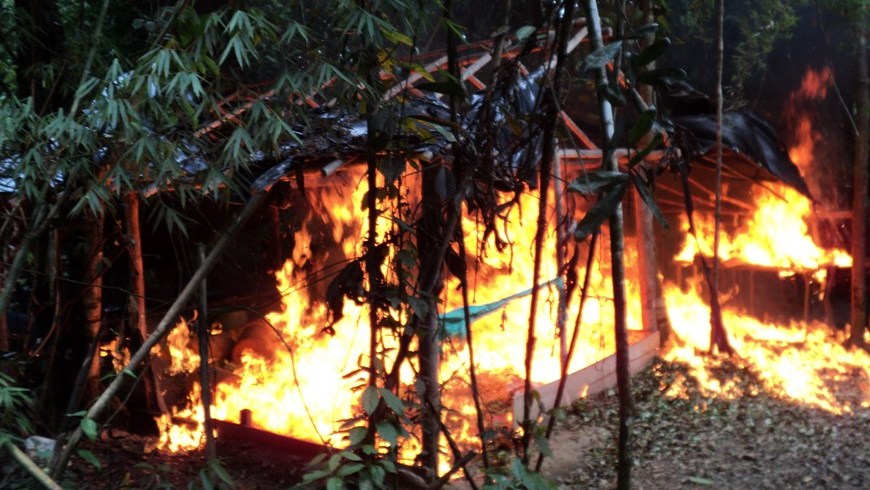 Nueve laboratorios de las Farc y el Eln destruyó el Ejército en Antioquia 3 Foto: Fuerza de Tarea Nudo de Paramillo.