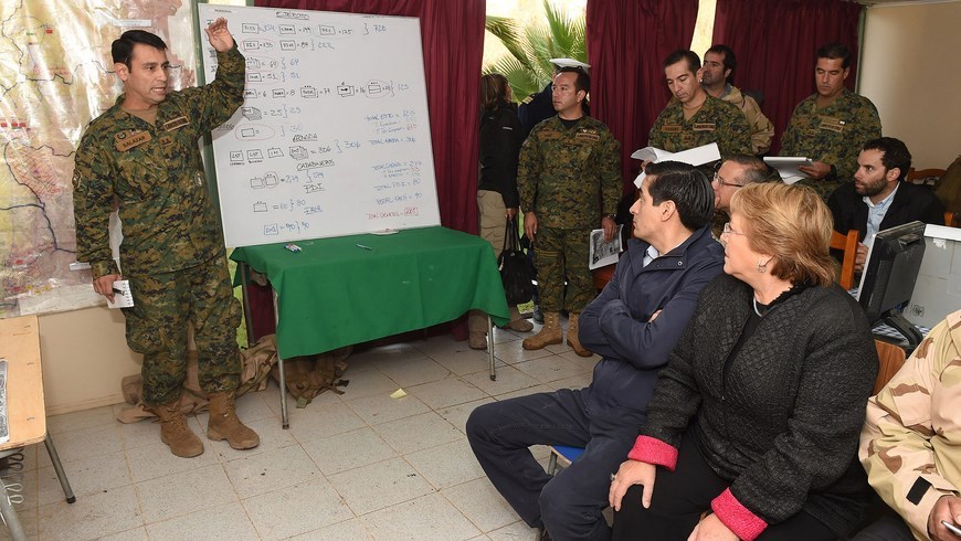 La presidenta de Chile, Michelle Bachelet,