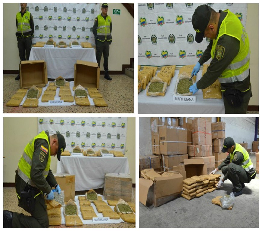 Incautan 34 kilos de marihuana que llegaron a Medellín procedentes de Cali 2 Foto: Policía Fiscal y Aduanera