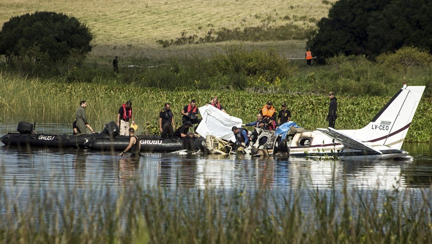 avión siniestrado en Uruguay