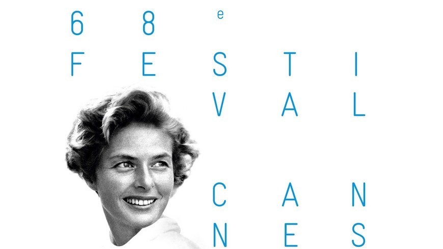 Fotografía facilitada por el Festival de Cine de Cannes del cartel de su 68 edición, que se celebrará en esa localidad del sur francés del 13 al 24 de mayo, protagonizado por la actriz sueca Ingrid Bergman. EFE