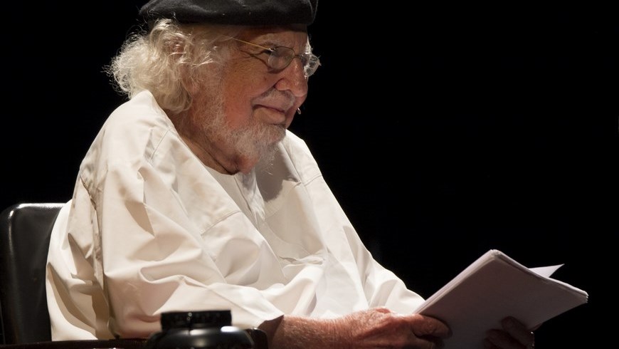 Fotografía tomada el pasado 27 de enero en la que se registró al poeta nicaragüense Ernesto Cardenal, quien se encuentra estable e internado en el Hospital Metropolitano Vivian Pellas, ubicado en las afueras de Managua. EFE/Archivo