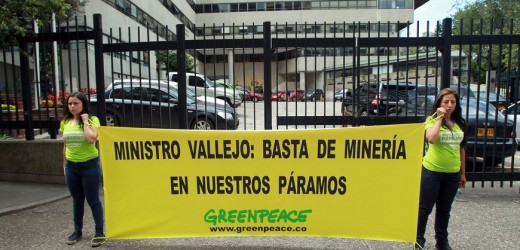 Greenpeace reclama la protección de los páramos de Colombia ante la contaminación minera