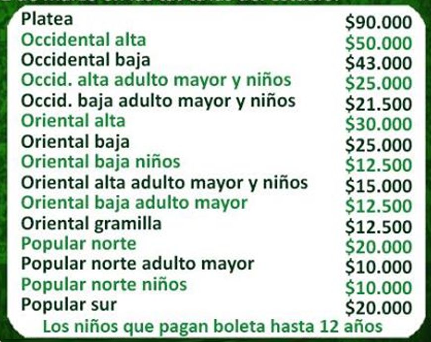 Nacional puso a la venta Boletería para el Clásico. Precios 5 Imagen: atlnacional.com.co