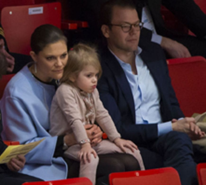 Una de las últimas imágenes de Daniel con las Princesas Victoria y Estela, enero 2015