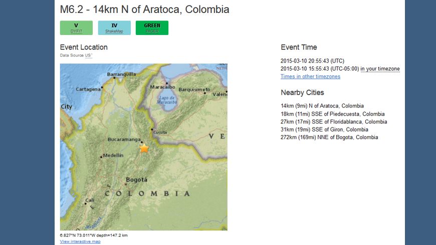 Servicio Sismológico de Estados Unidos: usgs.gov