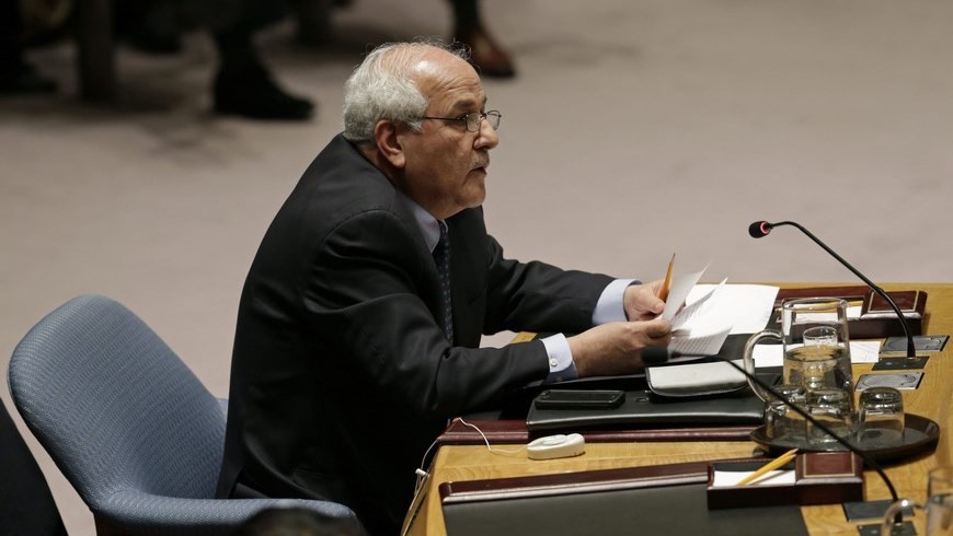 El embajador palestino ante la ONU, Riyad Mansur. EFE/Archivo