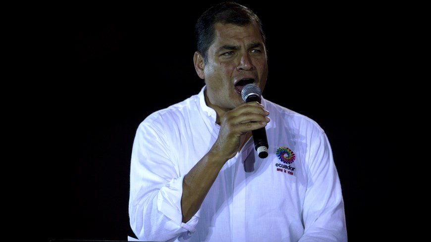 El presidente de Ecuador Rafael Correa.