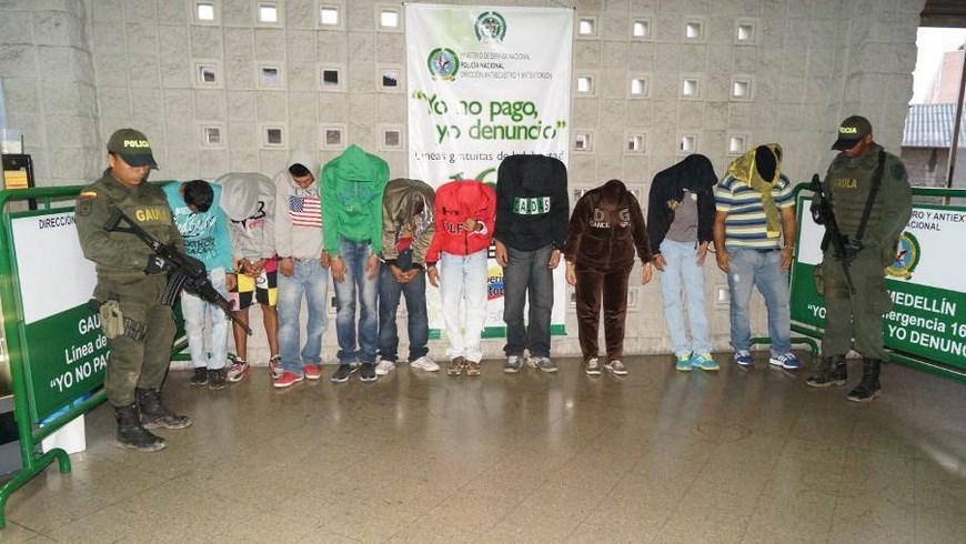 Capturas de la banda 'La Inmaculada'. Foto: Policía Metropolitana.